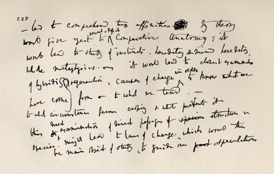 Page from a Darwin Notebook of 1837, from 